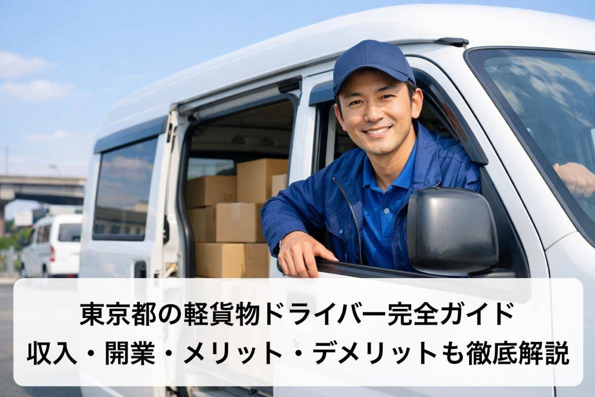 東京都の軽貨物ドライバー完全ガイド｜収入・開業・メリット・デメリットも徹底解説