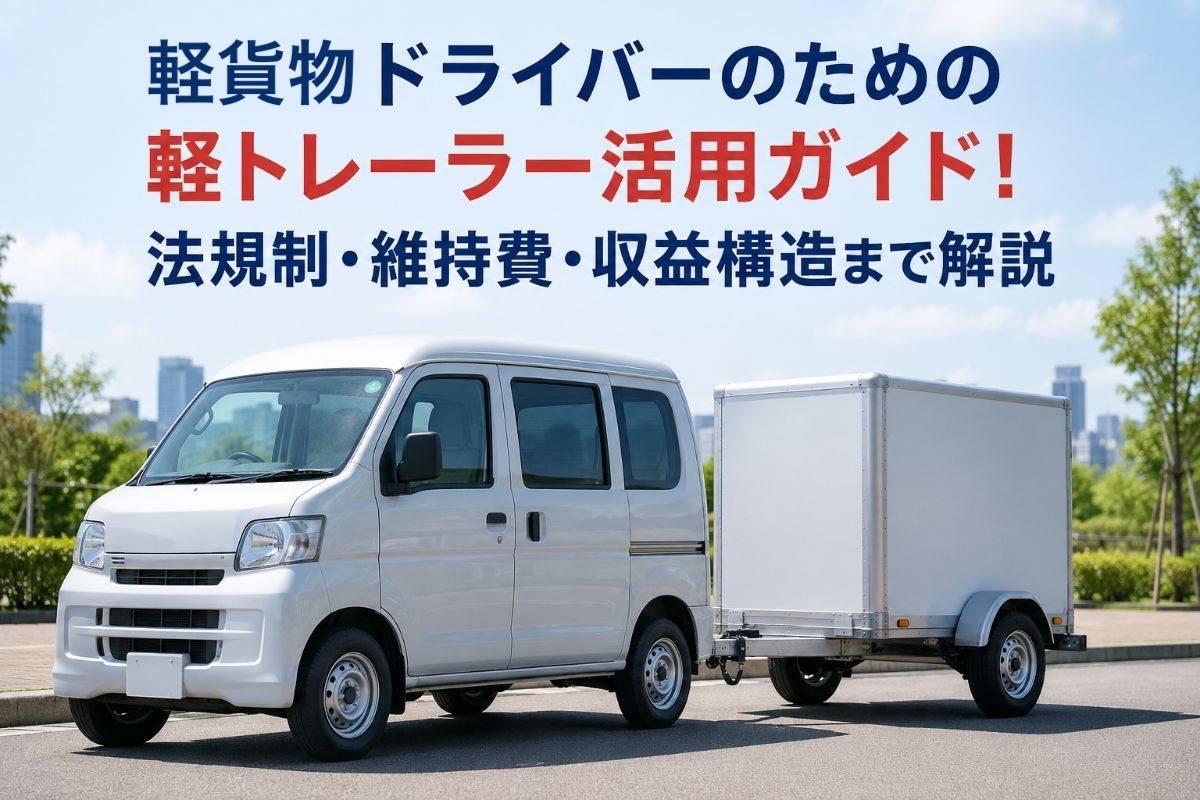 軽貨物ドライバーのための軽トレーラー活用ガイド！法規制・維持費・収益構造まで解説