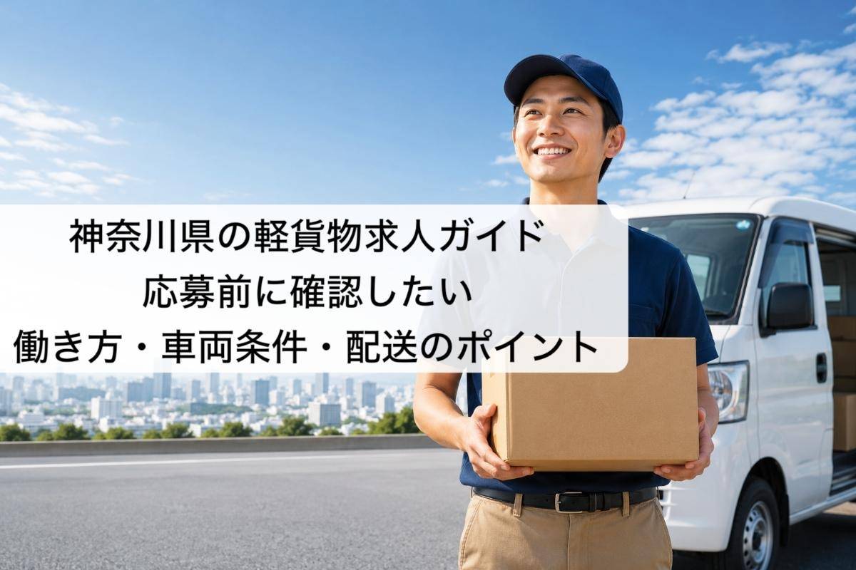 神奈川県の軽貨物求人ガイド｜応募前に確認したい働き方・車両条件・配送のポイント