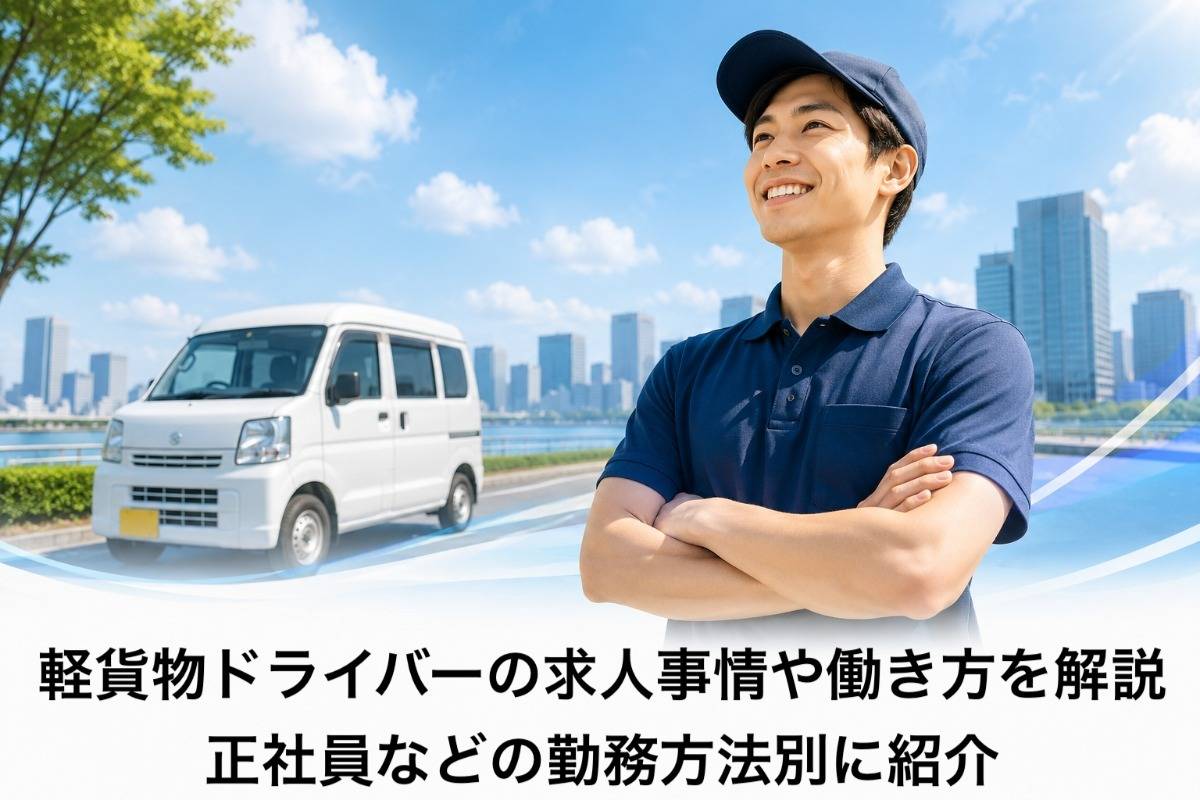 軽貨物ドライバーの求人事情や働き方を解説・正社員などの勤務方法別に紹介